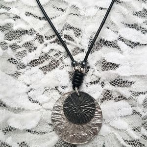 Silpada Black Leather Necklace